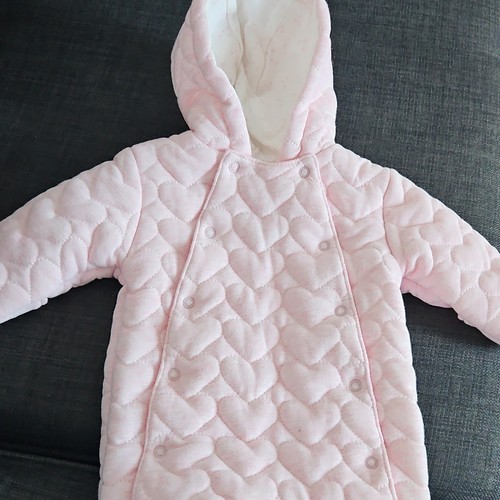 Pink quilted hooded hearts - pink,