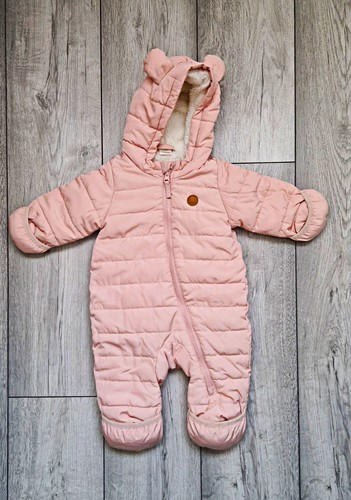 Girls pink quilted hooded - girls,