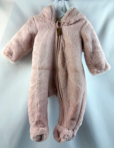 Pink faux fur hooded - h&m,
