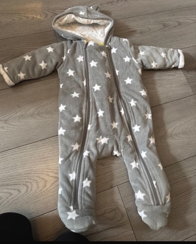 Baby grey star print plush - grey,