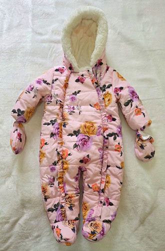 George pink floral hooded - george,