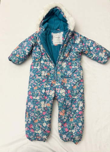 Girls blue floral hooded - tu,