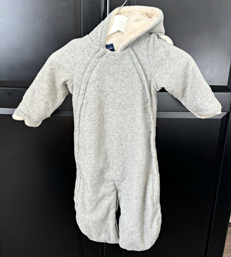 Babygap grey fleece hooded - fleece,