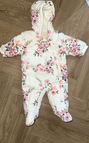 White pink quilted hooded baby - white/pink,