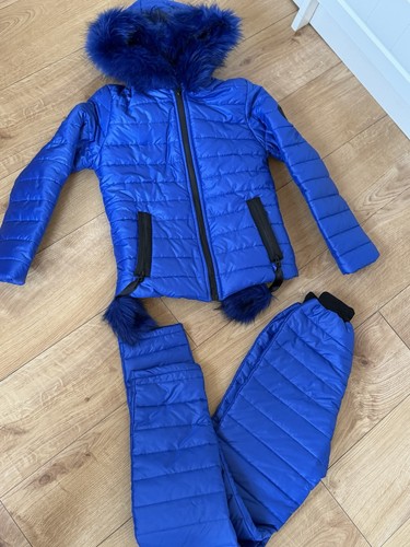 Blue padded ski suit - suit, set
