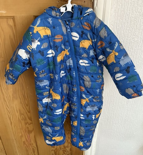 Blue animal print hooded - blue,