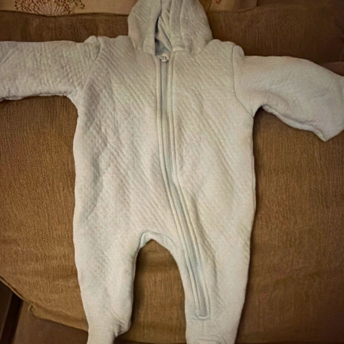 Baby blue boys quilted hooded - baby,