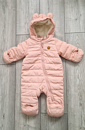 Girls pink quilted hooded - quilted,