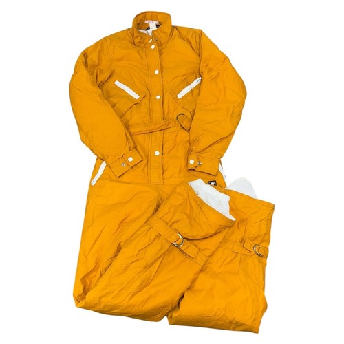 Vintage orange ski suit one - orange,