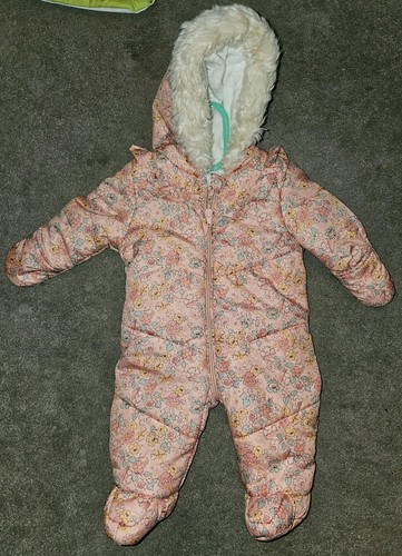 Months snowsuit pink - 0-3,