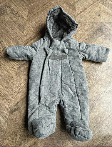 Matalan grey baby snowsuit 3 - baby, 0-3