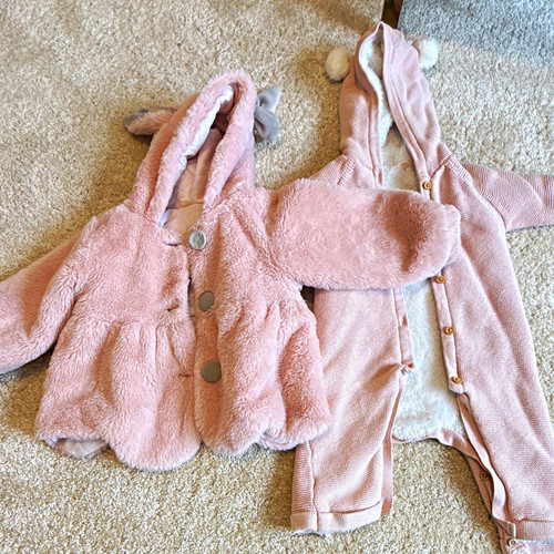 Pink hooded bear - pink, &