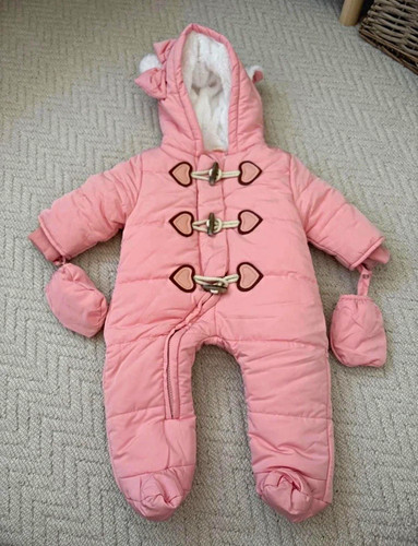 Pink hooded padded baby - hooded,