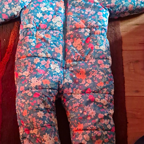 Hooded floral snowsuit with - snowsuit,