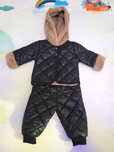 Shein 2pc quilted hooded - shein,