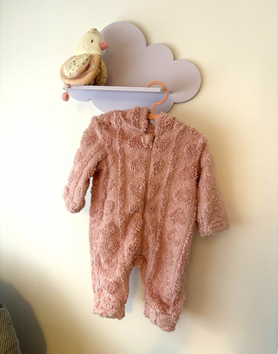 Pink hooded quilted fleece zip - hooded,