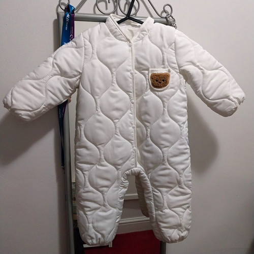 Bear theme quilted snowsuit - bear,