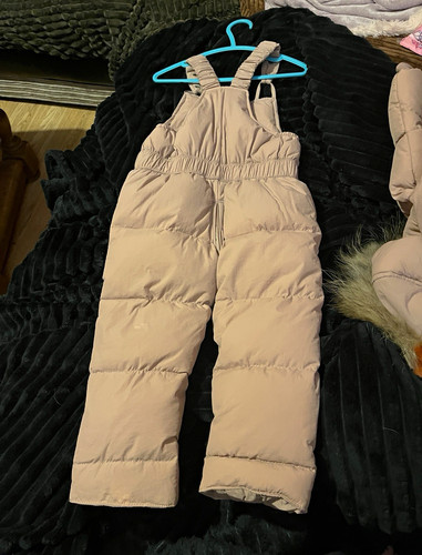 Heshan pink padded snowsuit - pink,