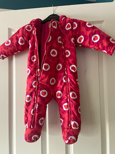 Pink heart print - heart, hooded