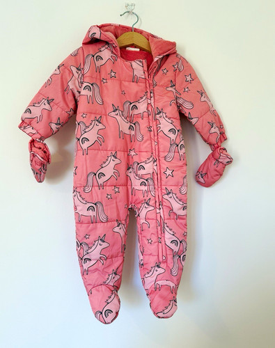Next pink unicorn print hooded - unicorn,