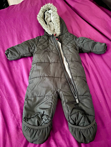 Next grey hooded snowsuit - hooded,