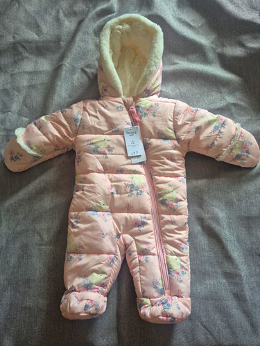 Nutmeg baby pink floral - baby, bunny