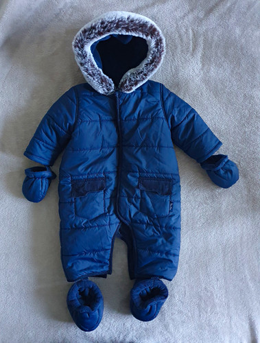 Silver cross blue hooded - silver,